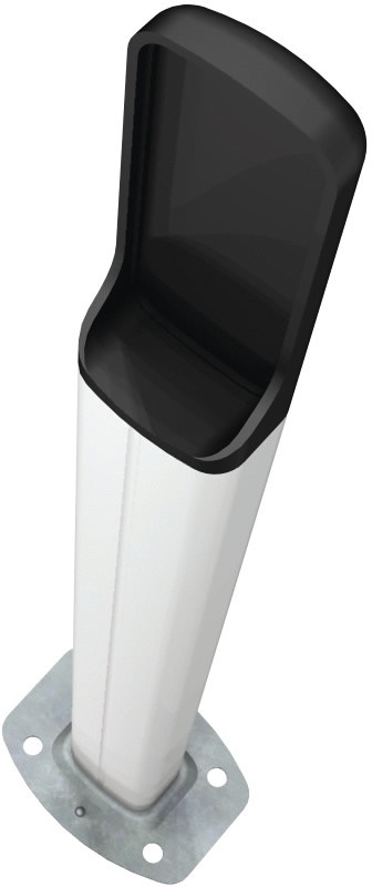 Colonnina PVC RAL 9006 Argento Altezza 500 mm Uso Industriale e Civile