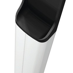 Colonnina PVC RAL 9006 Argento Altezza 500 mm Uso Industriale e Civile