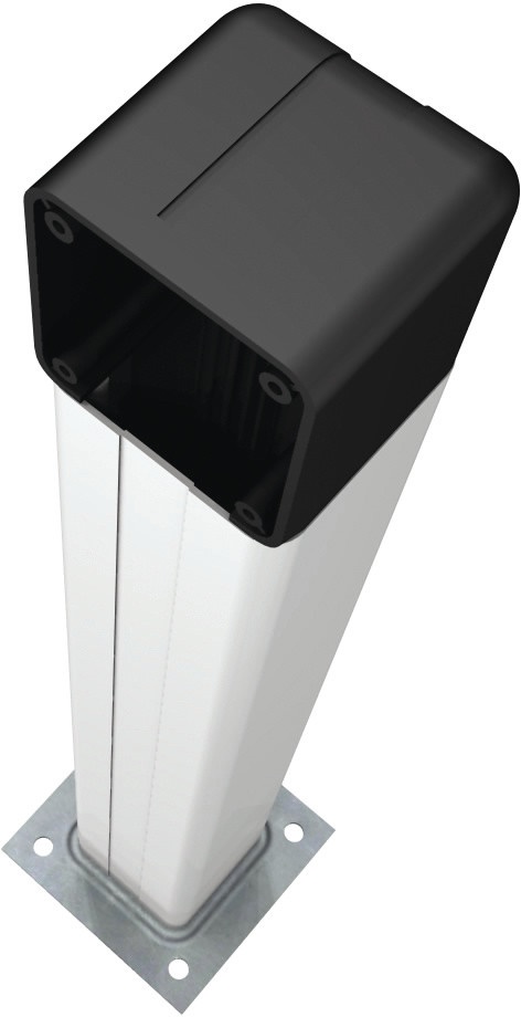Colonnina alluminio anodizzato naturale altezza 500 mm uso versatile