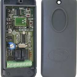 Ricevente bicanale 433,92 MHz multiutenza IP54 12-24V AC/DC per controllo accessi esterno