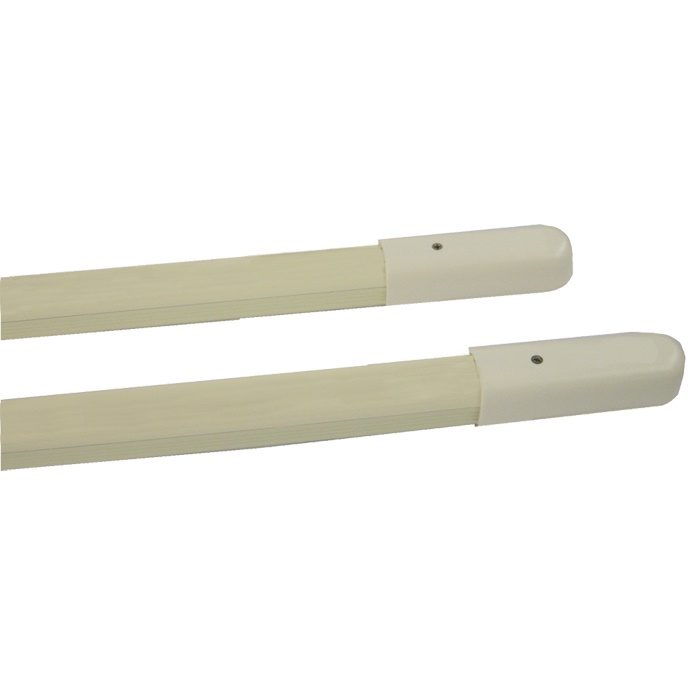 Coppia barriere infrarossi 4 raggi doppi, altezza 1.5m, portata 5m int/est, 12VDC, IP54, bianche