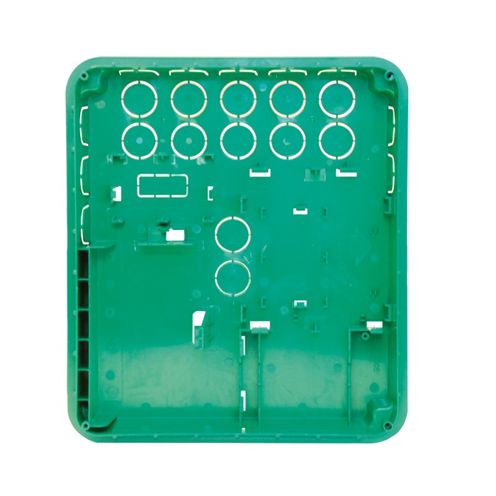 Serie Vedo - Contenitore da incasso plastica antifiamma per centrali Vedo, colore bianco, può alloggiare batteria 7Ah, 335x295x70mm