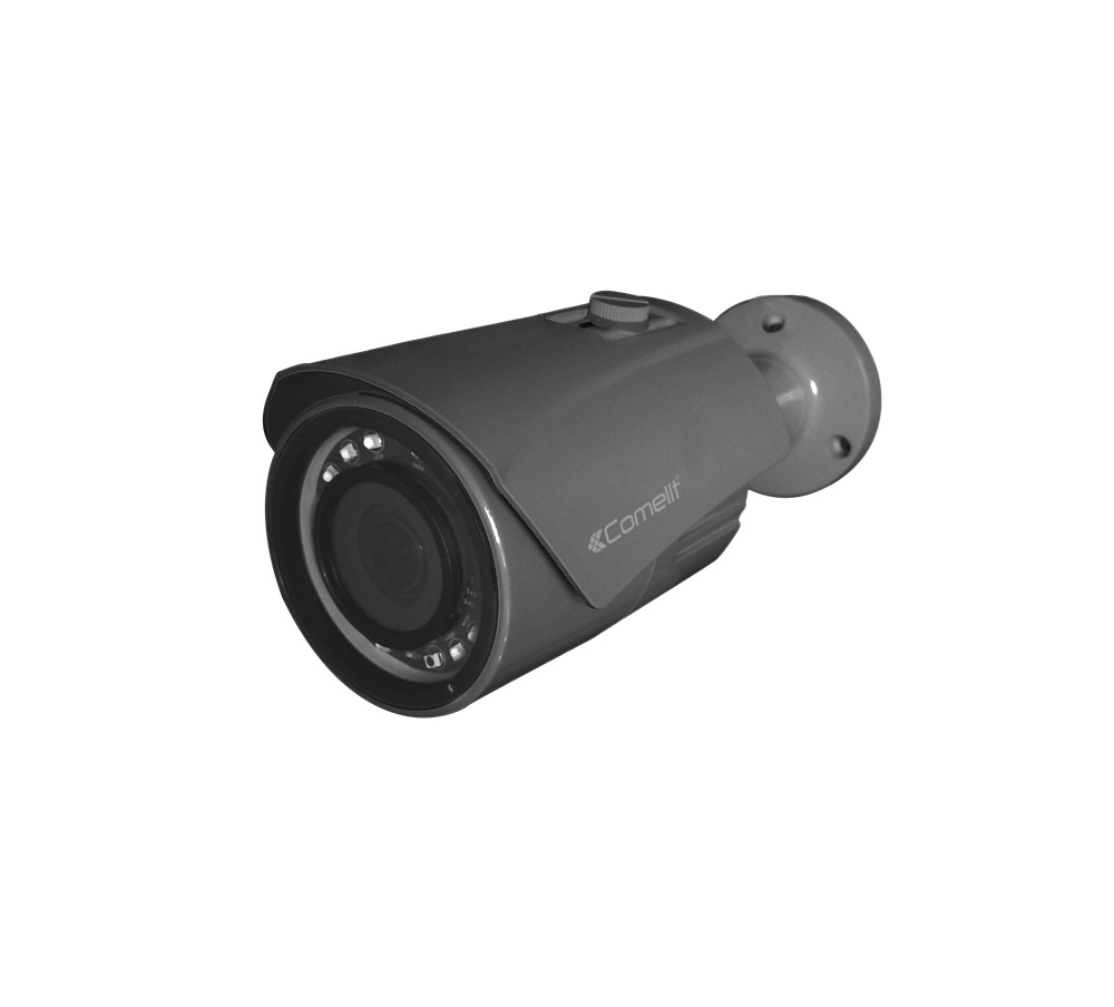 Telecamera IP turret 2MP, ottica varifocale motorizzata 2.8-12mm, LED IR 50m, alluminio IP67, alimentazione 12V e PoE, ONVIF