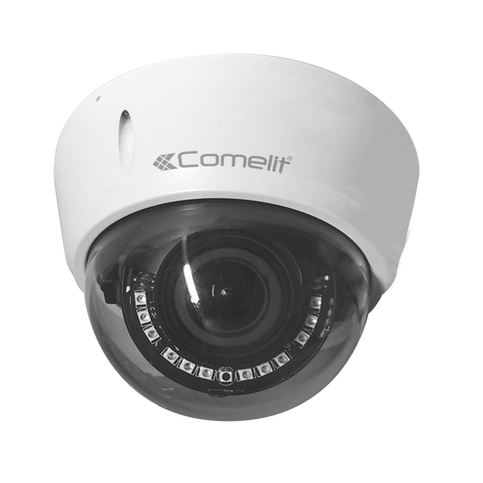 Serie Advance - Telecamera IP big bullet 8MP, ottica varifocale motorizzata 2.8-12mm, LED IR 70m, alluminio IP67, 12V e PoE, ONVIF