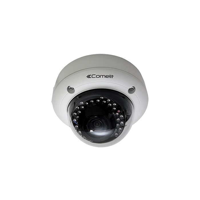 Serie Advance - Telecamera IP turret 8MP, ottica varifocale motorizzata 2.8-12mm, LED IR 50m, high frame rate, face detection, IP67, 12V e PoE, ONVIF