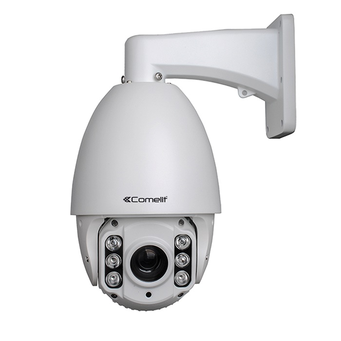 Telecamera IP PTZ dome Full HD, zoom ottico 10x, IR 80m, contenitore IP66 4, alimentatore e supporto inclusi, ONVIF 2.2