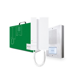 Kit citofono audio 5 fili monofamiliare Extra-Mini con posto esterno pulsante chiamata