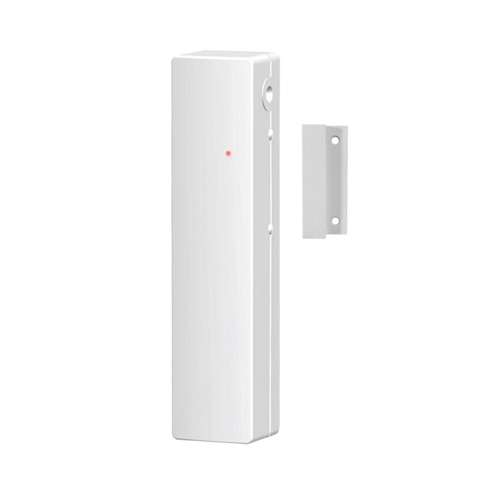 Contatto magnetico wireless bianco, 868MHz bidirezionale, ingresso aux 8.2K, EN50131 grado 2