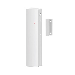 Contatto magnetico wireless bianco, 868MHz bidirezionale, ingresso aux 8.2K, EN50131 grado 2