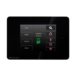 Serie Vedo - Tastiera touch 3.5 nera con RFID, 3 ingressi/uscite, verifica video 4 telecamere, 125x85mm
