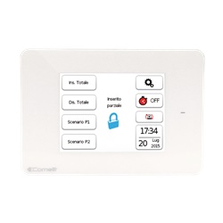 Serie Vedo - Tastiera touch 3.5 bianca con RFID, 3 ingressi/uscite, verifica video 4 telecamere, 125x85mm