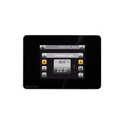Cronotermostato Mini Touch 3,5 Nero con Sonda Integrata e Comando Fan-Coil SimpleHome