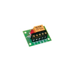 Scheda relè singolo basso assorbimento, 12VDC 23mA, contatto 3A scambio libero NC/NO, 40x31x20mm