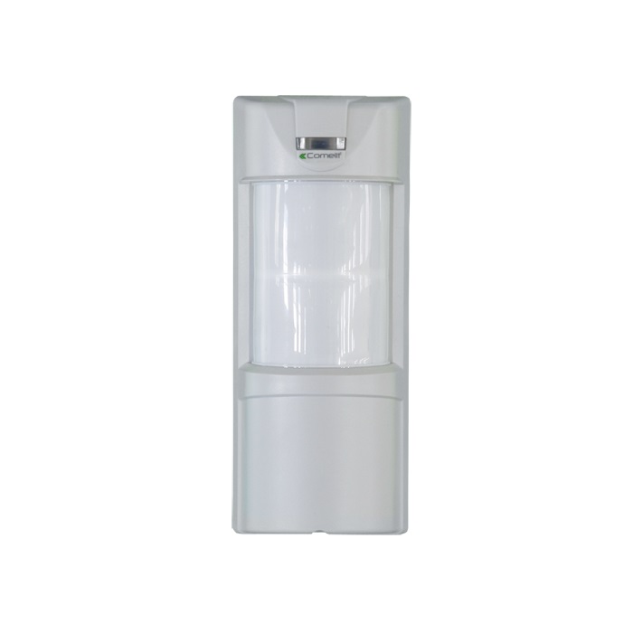 Sensore doppia tecnologia da esterno, PIR+MW 24GHz, portata 18m angolo 90°, pet immune 35kg, IP55