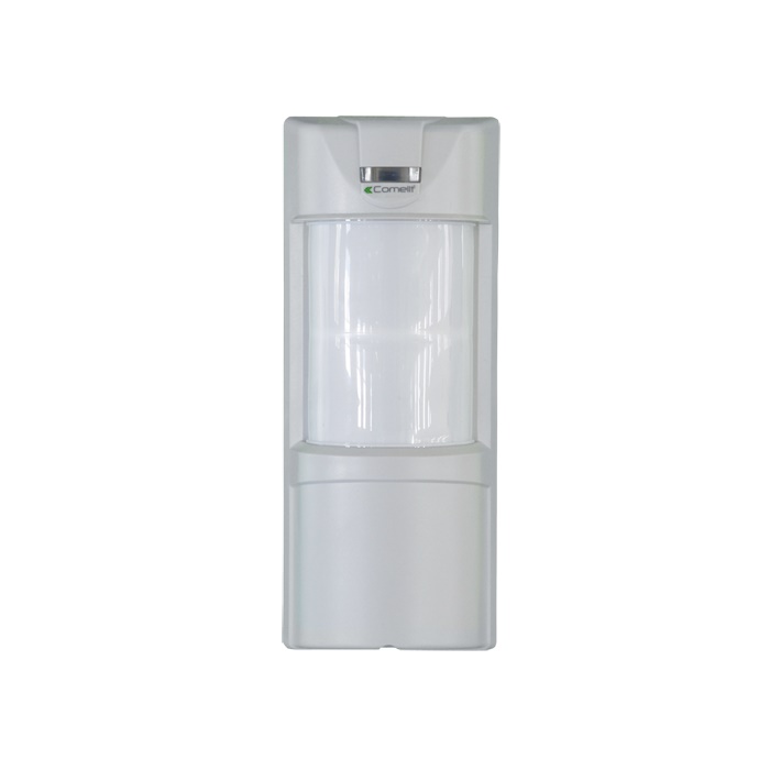 Sensore doppia tecnologia da esterno, PIR+MW 24GHz, portata 18m angolo 90°, pet immune 35kg, IP55