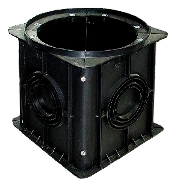 Pozzetto componibile per barriere esterne serie X1/X2/M2/M3, con regolazione piano