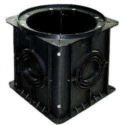 Pozzetto componibile per barriere esterne serie X1/X2/M2/M3, con regolazione piano