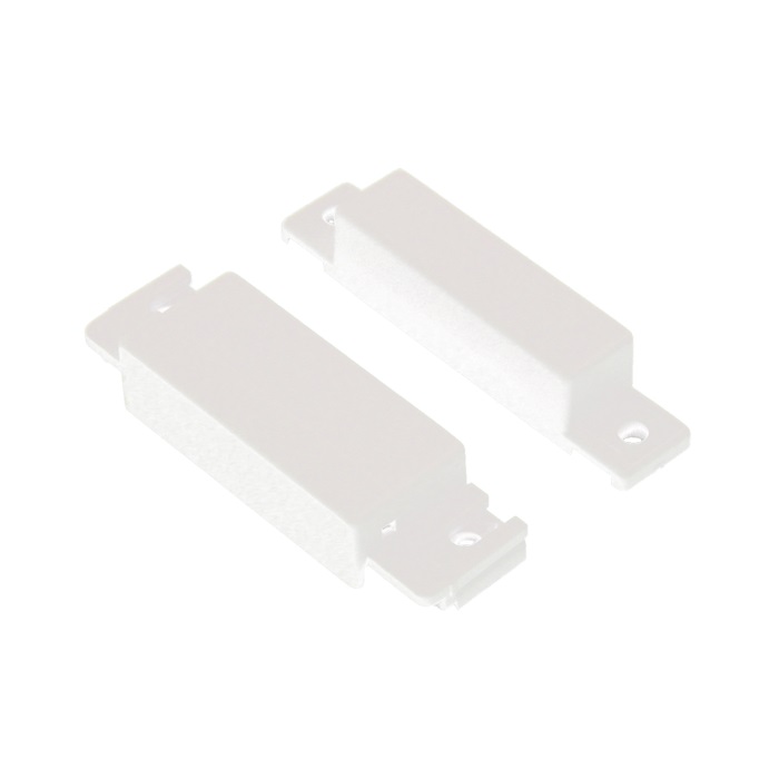 Contatto magnetico da superficie plastica bianca con morsetti, 33x63x12mm