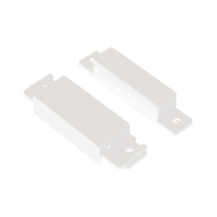 Contatto magnetico da superficie plastica bianca con morsetti, 33x63x12mm