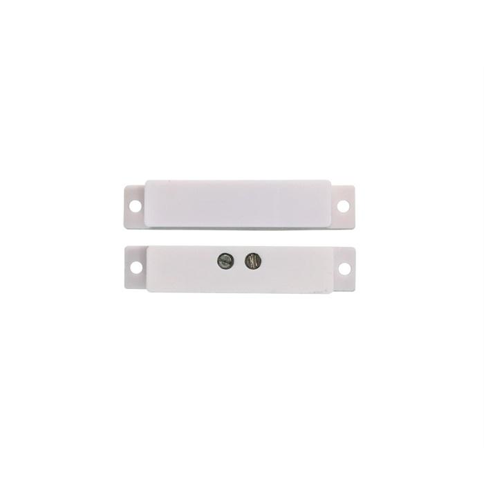 Contatto magnetico da superficie plastica bianca piccolo, morsetti, 20x50x9mm