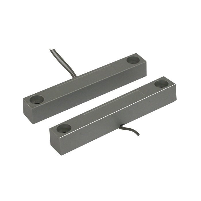 Contatto magnetico di potenza da superficie alluminio pressofuso grande, con cavo, 104x30x16mm