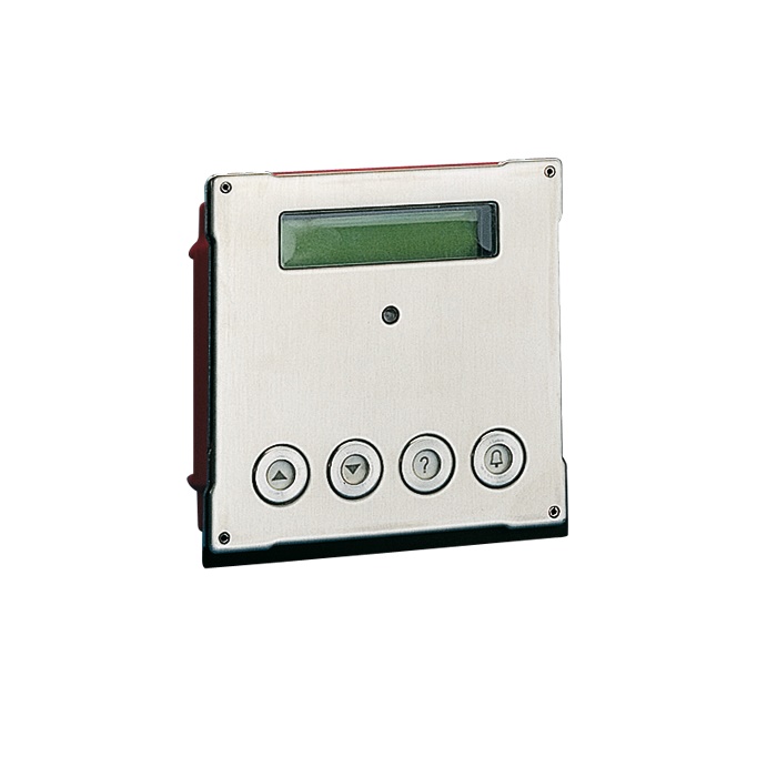 Serie Vandalcom - Modulo rubrica digitale, acciaio inox 316 2,5mm, 4 pulsanti, display 32 caratteri, 1000 nomi