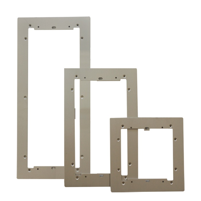 Serie Ultra - Cornice filo muro alluminio anodizzato 2 moduli, 149x239x3mm