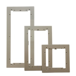 Serie Ultra - Cornice filo muro alluminio anodizzato 2 moduli, 149x239x3mm