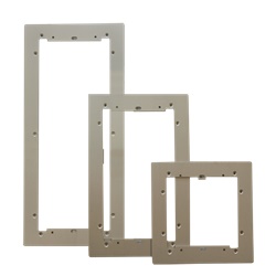 Serie Ultra - Cornice filo muro alluminio anodizzato 4 moduli, 149x419x3mm