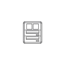Casellario predisposto per pulsantiera Powercom/Ikall, 2 buche lettere inclinate, prelievo posteriore, incasso, 290x340x265-410mm