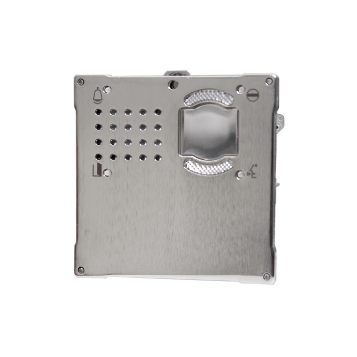Serie Vandalcom - Modulo 0 pulsanti predisposto per unità audio/video, acciaio inox 316 2,5mm