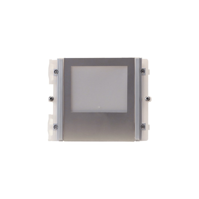 Serie Ikall Metal - Modulo retroilluminato segnalazioni, finitura acciaio inox, illuminazione LED blu/bianco/spento