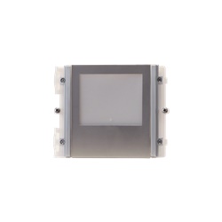 Serie Ikall Metal - Modulo retroilluminato segnalazioni, finitura acciaio inox, illuminazione LED blu/bianco/spento