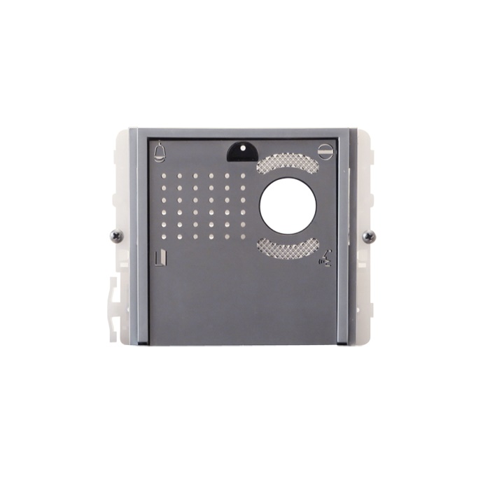 Serie Ikall Metal - Modulo 0 pulsanti predisposto per unità audio/video, finitura acciaio inox