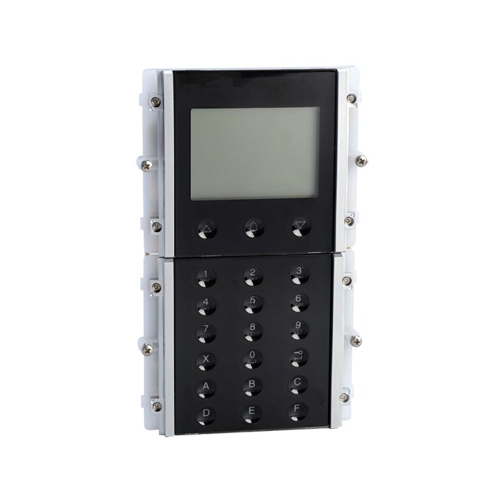 Serie Ikall - Modulo chiamata digitale, sistemi Simplebus 2 e ViP, display LCD, tastiera 21 pulsanti, 3500 nomi