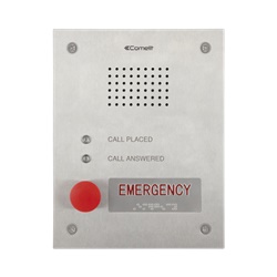 Pulsantiera audio acciaio inox singolo pulsante chiamata emergenza sistema ViP con modulo audio e segnalazione led