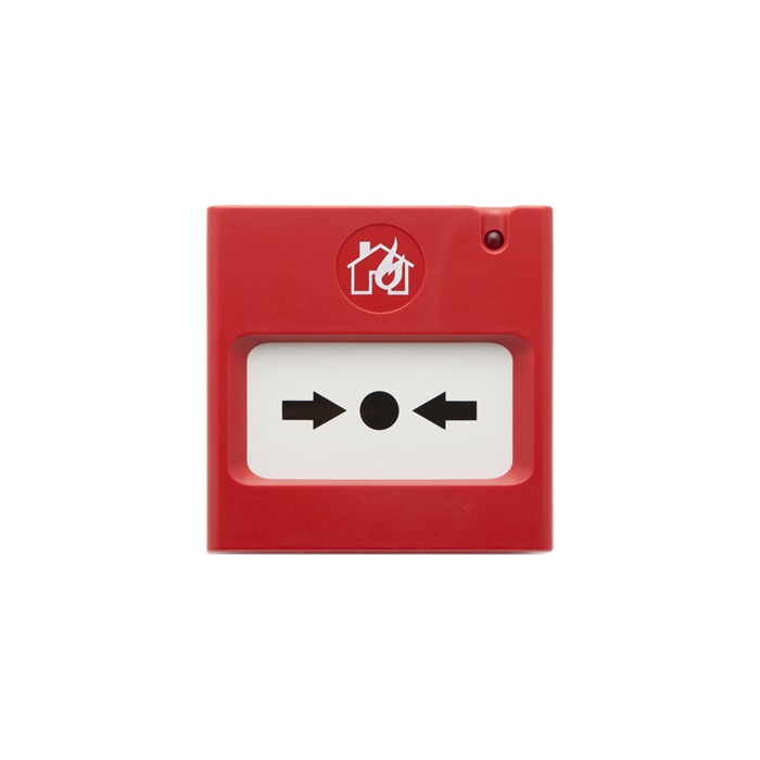 Pulsante allarme manuale convenzionale IP40 LED segnalazione montaggio parete EN54-11