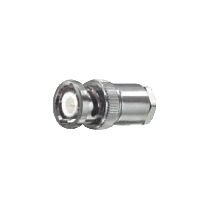 Connettore BNC da saldare e avvitare, ottone nichelato, isolamento teflon, cavo RG59/U, confezione 50 pezzi