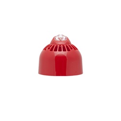Sirena e lampeggiante parete, LED bianco, 94-97dB(A), copertura 3,1x11,3m, IP65, EN54-3/23