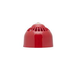 Sirena e lampeggiante soffitto, LED bianco, 94-97dB(A), copertura 3x15m, IP21, EN54-3/23