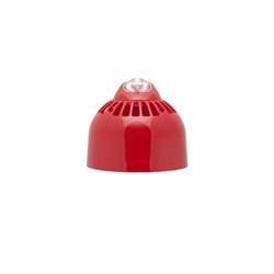 Sirena e lampeggiante parete, LED bianco, 94-97dB(A), copertura 3,1x11,3m, IP21, EN54-3/23