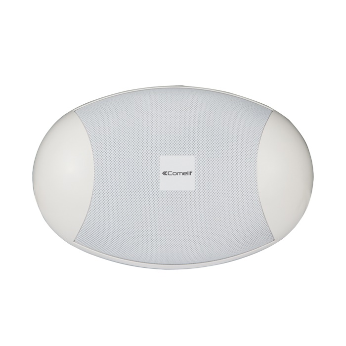 Diffusore ovale parete/soffitto 6W, fusibile termico, morsettiera ceramica, EN54-24