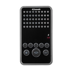 Citofono vivavoce full-duplex, sistema ViP, chiamata elettronica, privacy, 7 pulsanti configurabili, LED fonica attiva, finitura nera