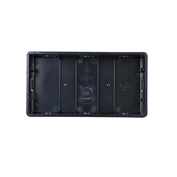 Serie Maxi - Scatola da incasso per videocitofono, plastica ABS nera, 212x115x50mm