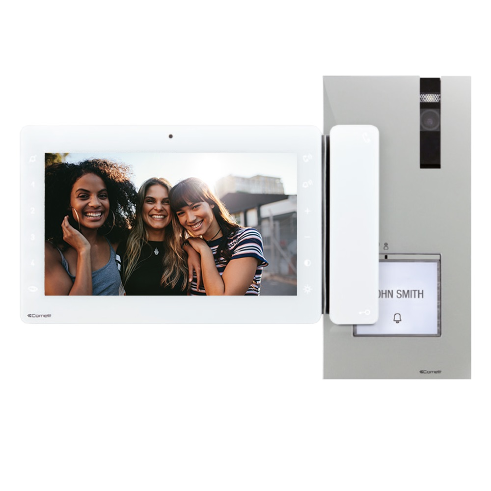 Serie Maxi - Kit video monofamiliare Quadra-Maxi, sistema Simplebus 2, monitor vivavoce 6801W