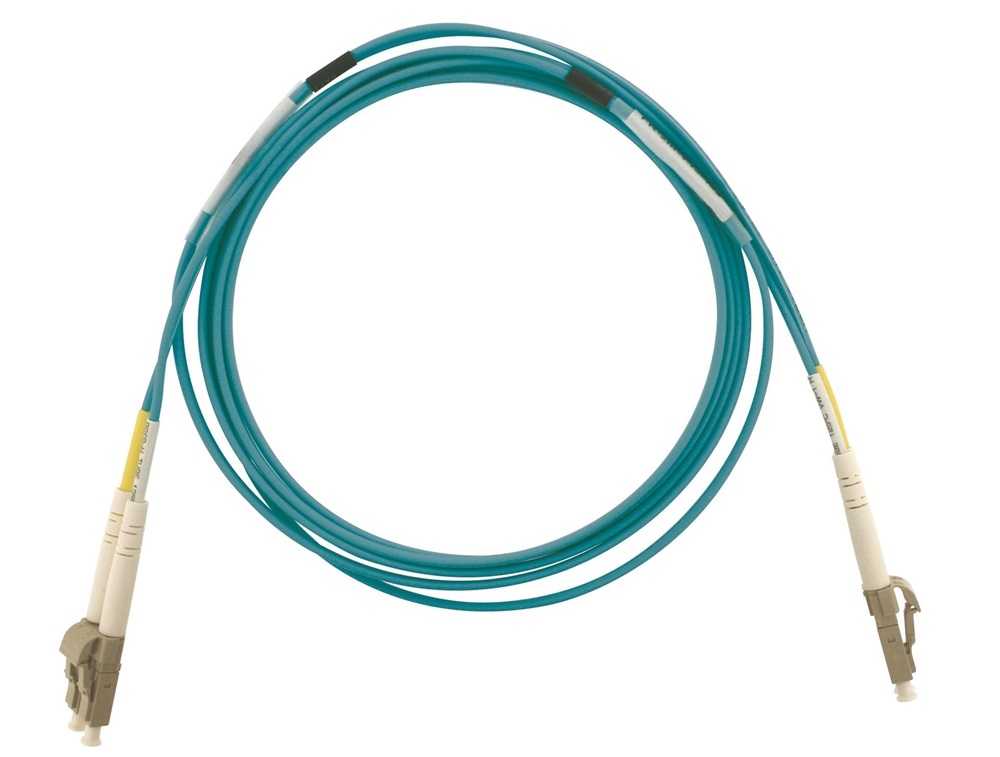 Patch cord ottica DUPLEX OM4 50/125 µm - LC/LC - 10 m Turchese