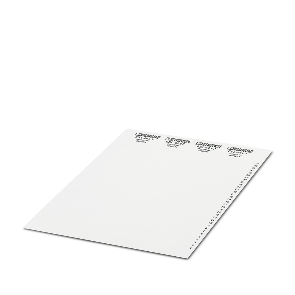 Etichette numerate 11-20 per morsettiere 6mm