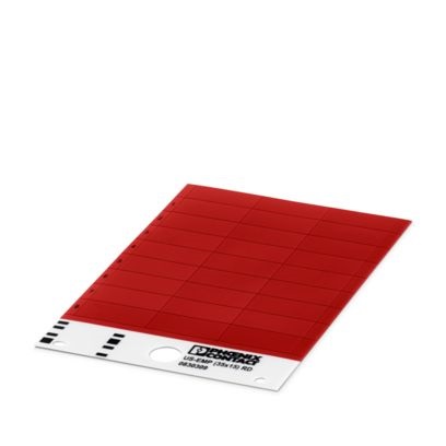 Etichetta rossa 60x30mm per morsettiere