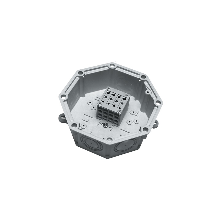 Cassetta derivazione PA6 V0 4 poli 16 mmq 156x156 mm per impianti industriali e illuminazione pubblica IP54 IK09