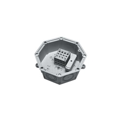 Cassetta derivazione PA6 V0 4 poli 16mmq portafusibile IP54 per impianti industriali e pubblica illuminazione